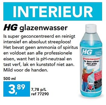 Promoties Hg glazenwasser - HG - Geldig van 23/05/2018 tot 03/06/2018 bij Hubo