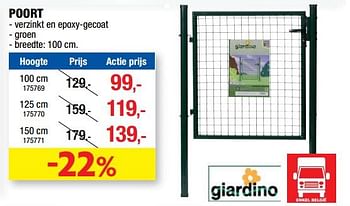Promoties Poort - Giardino - Geldig van 23/05/2018 tot 03/06/2018 bij Hubo