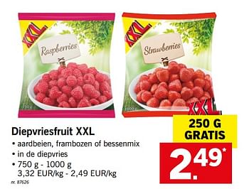 Promoties Diepvriesfruit xxl - Huismerk - Lidl - Geldig van 28/05/2018 tot 02/06/2018 bij Lidl