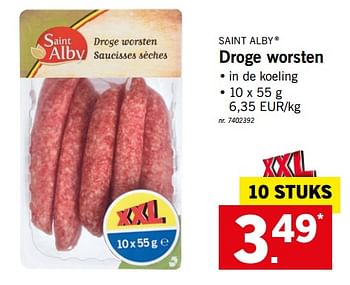 Promoties Droge worsten - Saint Alby - Geldig van 28/05/2018 tot 02/06/2018 bij Lidl