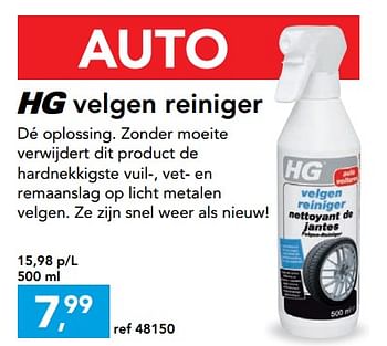 Promotions Hg velgen reiniger - HG - Valide de 23/05/2018 à 03/06/2018 chez Hubo
