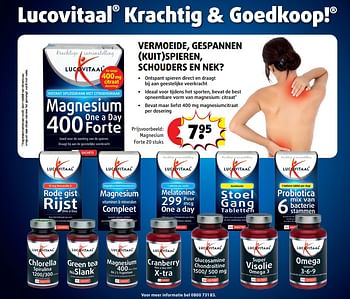 Promotions Lucovitaal magnesium forte - Lucovitaal - Valide de 16/04/2018 à 30/06/2018 chez Kruidvat