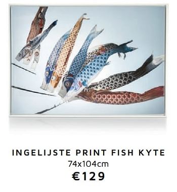 Promoties Ingelijste print fish kyte - CoCo Maison - Geldig van 01/05/2018 tot 01/11/2018 bij Henders & Hazel