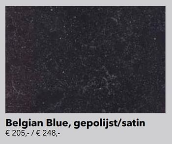 Promoties Werkblad composiet belgian blue, gepolijst-satin - Huismerk - Kvik - Geldig van 18/05/2018 tot 31/12/2018 bij Kvik Keukens