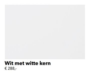 Promotions Werkbladen compact laminaat wit met witte kern - Huismerk - Kvik - Valide de 18/05/2018 à 31/12/2018 chez Kvik Keukens