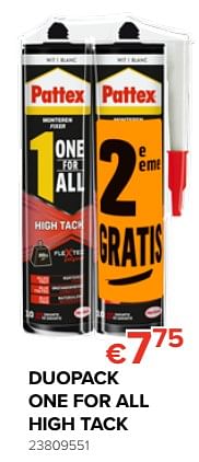 Promotions Duopack one for all high tack - Pattex - Valide de 25/05/2018 à 17/06/2018 chez Euro Shop