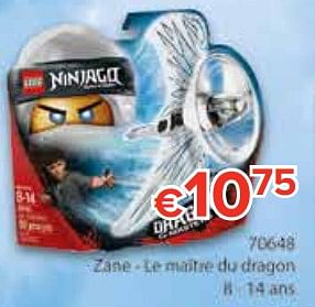 Promoties Lego ninjago zane le matre du dragon 70648 - Lego - Geldig van 25/05/2018 tot 17/06/2018 bij Euro Shop