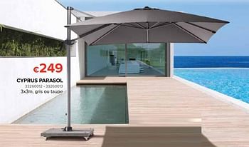 Promotions Cyprus parasol - Produit Maison - Euroshop - Valide de 25/05/2018 à 17/06/2018 chez Euro Shop