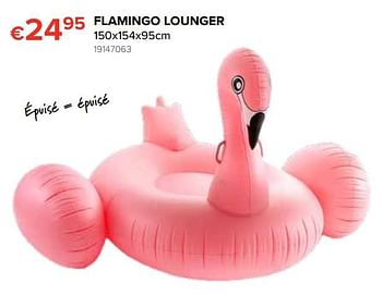 Promoties Flamingo lounger - Huismerk - Euroshop - Geldig van 25/05/2018 tot 17/06/2018 bij Euro Shop