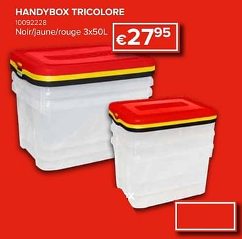 Promotions Handybox tricolore - Produit Maison - Euroshop - Valide de 25/05/2018 à 17/06/2018 chez Euro Shop