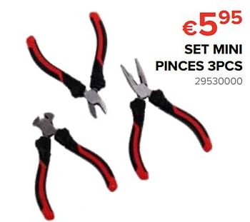 Promoties Set mini pinces 3pcs - Euro Tools - Geldig van 25/05/2018 tot 17/06/2018 bij Euro Shop