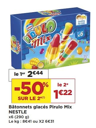Promotions Bâtonnets glacés pirulo mix nestle - Nestlé - Valide de 22/05/2018 à 03/06/2018 chez Super Casino