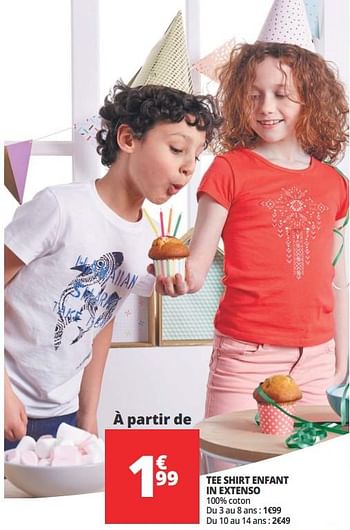 Promotions Tee shirt enfant inextenso - Inextenso - Valide de 23/05/2018 à 29/05/2018 chez Auchan Ronq