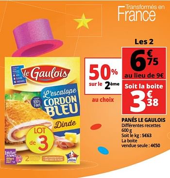 Promotions Panés le gaulois - Gaulois - Valide de 23/05/2018 à 29/05/2018 chez Auchan Ronq