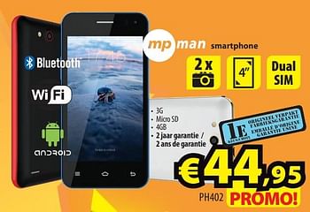 Promotions Mp man smartphone ph402 - MP Man - Valide de 23/05/2018 à 30/05/2018 chez ElectroStock