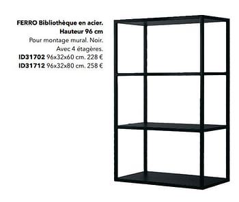 Promotions Ferro bibliothèque en acier id31702 - Ferro - Valide de 18/05/2018 à 31/12/2018 chez Kvik Keukens