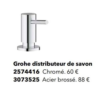 Promoties Grohe distributeur de savon 2574416 chromé - Grohe - Geldig van 18/05/2018 tot 31/12/2018 bij Kvik Keukens
