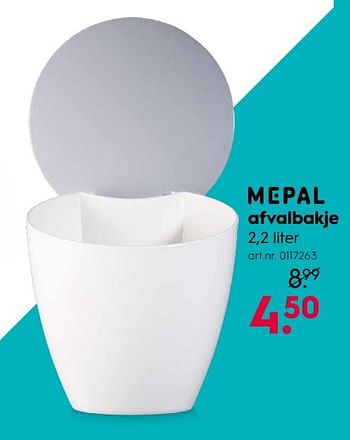 Promoties Afvalbakje - Mepal - Geldig van 14/05/2018 tot 27/05/2018 bij Blokker