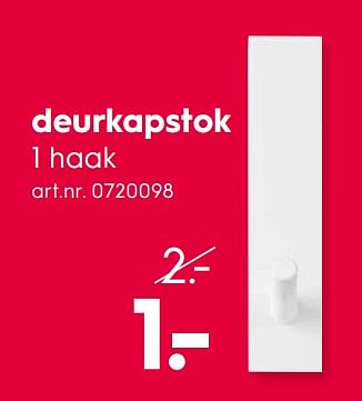 Promotions Deurkapstok - Produit maison - Blokker - Valide de 14/05/2018 à 27/05/2018 chez Blokker
