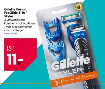 Promotions Gillette fusion proglide 3-in-1 styler - Gillette - Valide de 14/05/2018 à 27/05/2018 chez Blokker