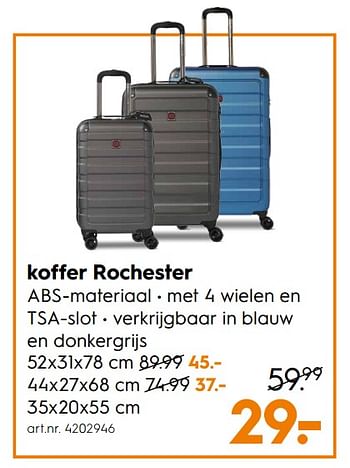 Promotions Koffer rochester - Produit maison - Blokker - Valide de 14/05/2018 à 27/05/2018 chez Blokker