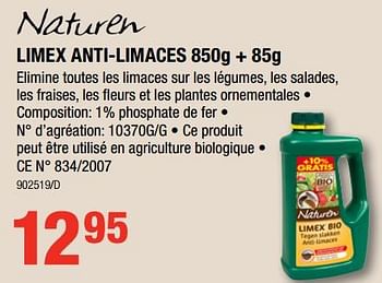 Promotions Limex anti-limaces - Naturen - Valide de 17/05/2018 à 27/05/2018 chez HandyHome