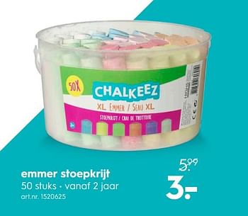 Promotions Emmer stoepkrijt - Produit maison - Blokker - Valide de 21/05/2018 à 27/05/2018 chez Blokker