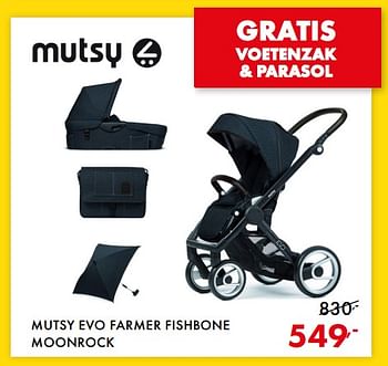 Promoties Mutsy evo farmer fishbone moonrock - Mutsy - Geldig van 22/05/2018 tot 02/06/2018 bij Baby & Tiener Megastore