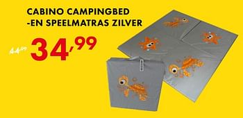 Promoties Cabino campingbed -en speelmatras zilver - Cabino - Geldig van 22/05/2018 tot 02/06/2018 bij Baby & Tiener Megastore
