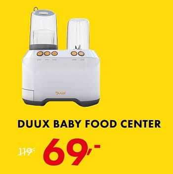 Promoties Duux baby food center - Duux - Geldig van 22/05/2018 tot 02/06/2018 bij Baby & Tiener Megastore