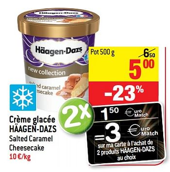 Promotions Crème glacée häagen-dazs - Haagen-Dazs - Valide de 23/05/2018 à 29/05/2018 chez Match
