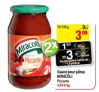 Promoties Sauce pour pâtes miracoli - Miracoli - Geldig van 23/05/2018 tot 29/05/2018 bij Match
