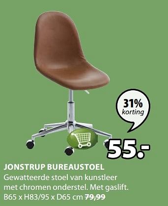 Promoties Jonstrup bureaustoel - Huismerk - Jysk - Geldig van 22/05/2018 tot 03/06/2018 bij Jysk