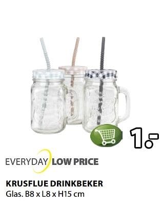Promoties Krusflue drinkbeker - Huismerk - Jysk - Geldig van 22/05/2018 tot 03/06/2018 bij Jysk
