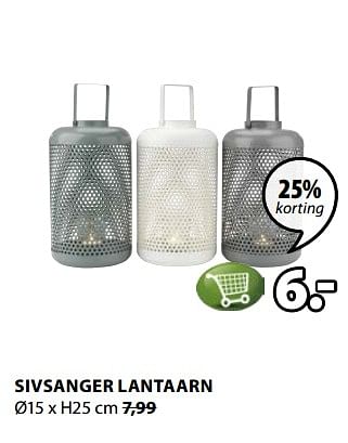 Promoties Sivsanger lantaarn - Huismerk - Jysk - Geldig van 22/05/2018 tot 03/06/2018 bij Jysk