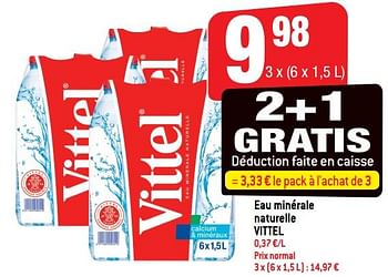 Promotions Eau minérale naturelle vittel - Vittel - Valide de 23/05/2018 à 29/05/2018 chez Smatch