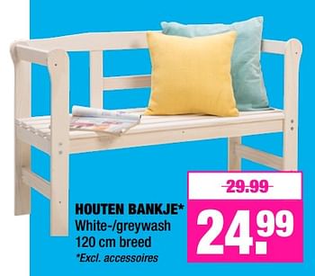 Promoties Houten bankje - Huismerk - Big Bazar - Geldig van 22/05/2018 tot 03/06/2018 bij Big Bazar