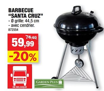 Promotions Barbecue santa cruz - Garden Plus  - Valide de 23/05/2018 à 03/06/2018 chez Hubo