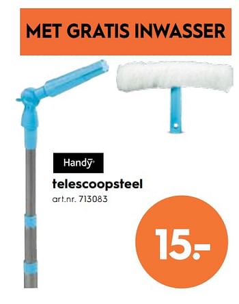 Promoties Telescoopsteel - Handy - Geldig van 23/05/2018 tot 29/05/2018 bij Blokker