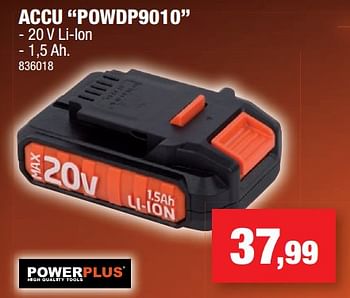 Promoties Powerplus accu powdp9010 - Powerplus - Geldig van 23/05/2018 tot 03/06/2018 bij Hubo