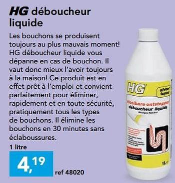 Promoties Hg déboucheur liquide - HG - Geldig van 23/05/2018 tot 03/06/2018 bij Hubo