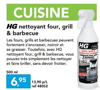 Promotions Hg nettoyant four, grill + barbecue - HG - Valide de 23/05/2018 à 03/06/2018 chez Hubo