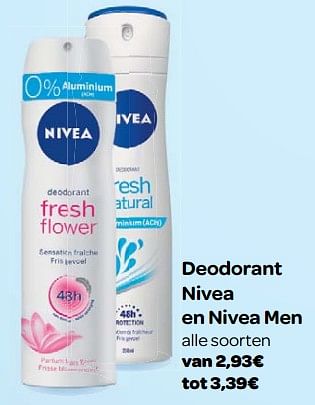 Promoties Deodorant nivea en nivea men - Nivea - Geldig van 23/05/2018 tot 04/06/2018 bij Carrefour