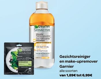 Promoties Gezichtsreiniger en make-up remover garnier - Garnier - Geldig van 23/05/2018 tot 04/06/2018 bij Carrefour