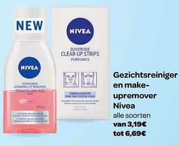 Promoties Gezichtsreiniger en make up remover nivea - Nivea - Geldig van 23/05/2018 tot 04/06/2018 bij Carrefour