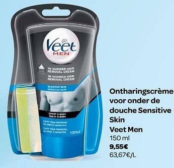 Promotions Ontharingscrème voor onder de douche sensitive skin veet men - Veet - Valide de 23/05/2018 à 04/06/2018 chez Carrefour