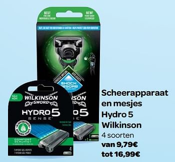 Promoties Scheerapparaat en mesjes hydro 5 wilkinson - Wilkinson - Geldig van 23/05/2018 tot 04/06/2018 bij Carrefour