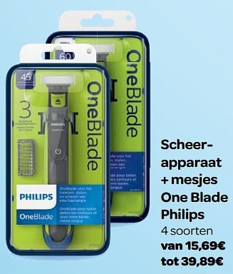 Promotions Scheerapparaat + mesjes one blade philips - Philips - Valide de 23/05/2018 à 04/06/2018 chez Carrefour