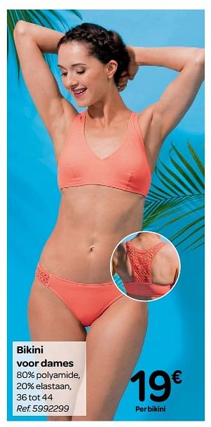Promotions Bikini voor dames - Produit maison - Carrefour  - Valide de 23/05/2018 à 04/06/2018 chez Carrefour