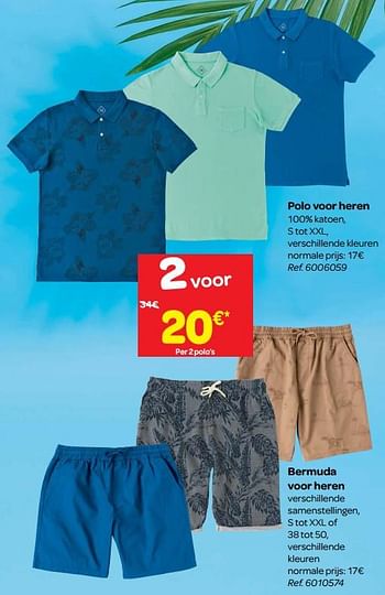 Promoties Polo voor heren - Huismerk - Carrefour  - Geldig van 23/05/2018 tot 04/06/2018 bij Carrefour